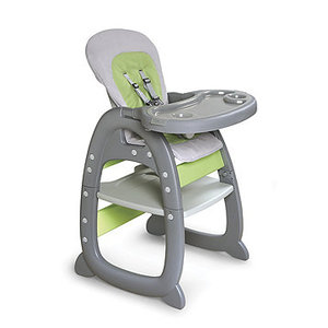 lot 119 image: Brand New Badger Basket Envee II Baby High Chair with Playtable Conversion - Gray and Green