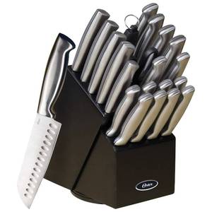lot 70 image: Brand New Oster Baldwyn 22-Pc. Stainless Steel Cutlery Block Set