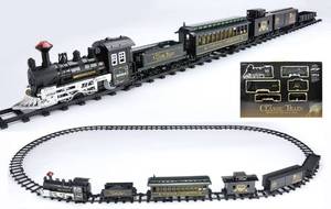 lot 193 image: Brand New 16-Piece Battery Operated Lighted & Animated Classic Train Set with Sound