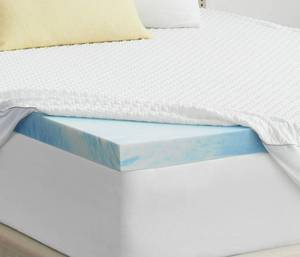lot 257 image: Brand New Sealy 2 SealyChill Gel Memory Foam Topper with Cover - Queen