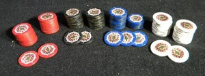 lot 219 image: Vintage Poker Chips