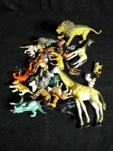 lot 228 image: Animal Figurines Set of 35 Assortment of Dinosaur Plastic Figures