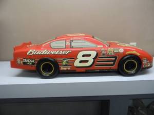lot 6 image: RARE - VINTAGE 2003 BUDWEISER BEER LARGE HANGING PLASTIC #8 Dale Earnhardt Jr. CAR - GREAT PIECE - RARE - APPROX 42L 17W 11H - SEE PICTURES