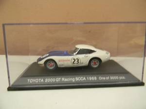 lot 23 image: RARE - MINIATURE MODEL PLANNING 143 SCALE DIE-CAST LIMITED EDITION of 3000 - TOYOTA 2000 GT RACING SCCA 1968 - NEW IN BOX - NICE - GREAT PIECE -  SEE PICTURES