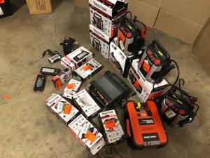 Lot of Vector Battery Stations and Inverters, Customer return, Review all pictures