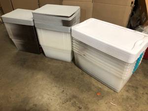 Mix Lot of Storage Boxes, White and Grey, Review all pictures
