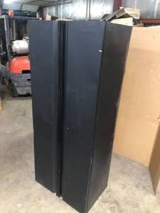 Husky  Regular Duty Welded 24-Gauge Steel Freestanding Garage Cabinet in Black (31 in. W x 75 in. H x 20 in. D), has Damage Customer Returns Review all pictures HAS DAMAGE