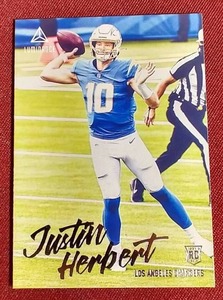 lot 1 image: 2020 Chronicles Luminance Justin Herbert Rookie Card