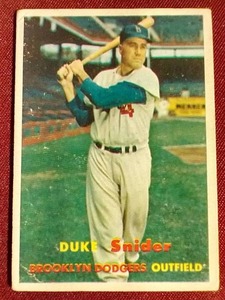 lot 3 image: 1957 Duke Snider Card