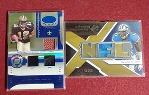 lot 5 image: (2) Triple Relic NFL Cards - #d 50 & 99