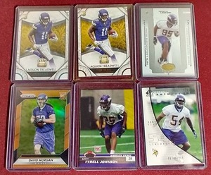 lot 12 image: (6) Numbered Vikings Cards - Mostly Rookies