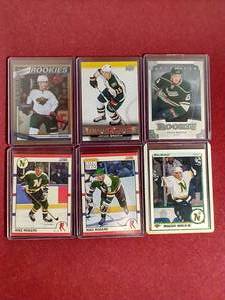 lot 25 image: (6) Minnesota Hockey Cards - (3) Brodin & (3) Modano