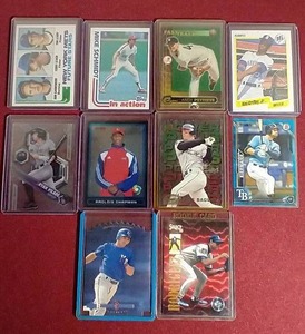 lot 39 image: (10) Baseball Card Mixed Lot - Rookies, Numbered, Inserts, Stars