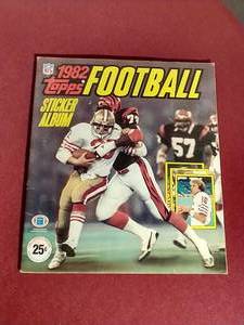 lot 50 image: 1982 Topps Football Sticker Album - Mostly Full