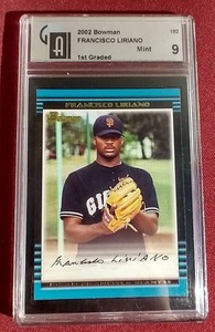 lot 51 image: Slabbed 2002 Bowman Francisco Liriano Rookie Card - Mint 9