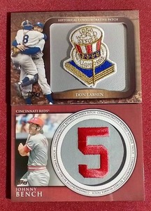 lot 58 image: (2) Legendary Player Retro Patch Cards