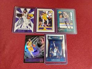 lot 64 image: (5) Lebron James Cards - Some Nice Inserts