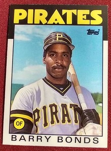 lot 68 image: 1986 Topps Traded Barry Bonds Rookie Card