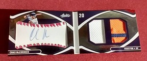 lot 70 image: Awesome Rookie Patch Auto Booklet of Chas McCormick - #d 3535