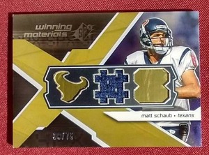 lot 73 image: Matt Schaub Triple Relic Card - #d75