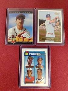 lot 76 image: (3) Chipper Jones Rookie Cards