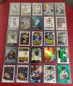 lot 87 image: (25) Joe Mauer Cards