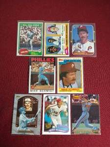 lot 107 image: (8) Mike Schmidt Cards