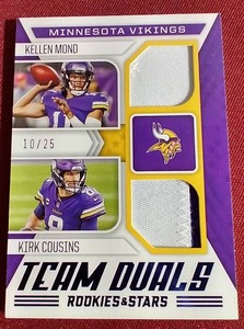 lot 116 image: Kellen MondKirk Cousins Dual Patch Card - #d25