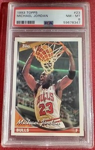 lot 119 image: 1993 Topps Michael Jordan Card - PSA 8
