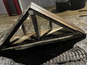 Set Of Wood Trusses