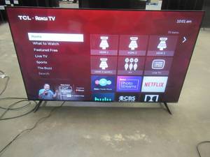 lot 85 image: TCL - 65 Class 4-Series 4K UHD HDR Smart Roku TV 65S455