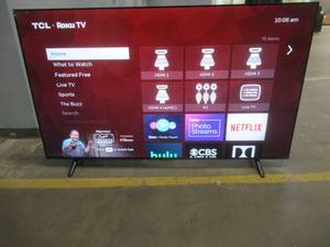 lot 90 image: TCL - 75 Class 4-Series 4K UHD HDR Smart Roku TV 75S455