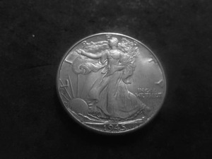 1945 Walking Liberty Silver Half Dollar