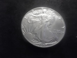 1987 US American Eagle 1 Oz. 99.9 Fine Silver MS From BU Roll.