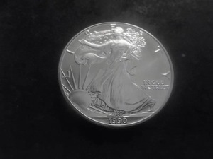 1990 US American Eagle 1 Oz. 99.9 Fine Silver MS From BU Roll.