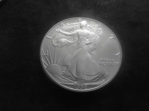 1992 US American Eagle 1 Oz. 99.9 Fine Silver MS From BU Roll.