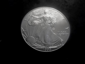 1999 US American Eagle 1 Oz. 99.9 Fine Silver MS From BU Roll.