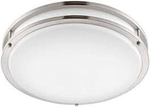 lot 28 image: Altair Lighting LED 14-Inch Flush mount Decorative Light Fixture, Brushed Nickel Finish