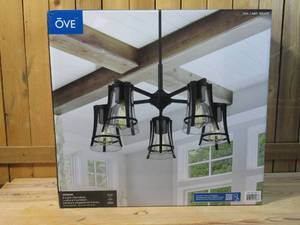 lot 10 image: OVE Decors Joakim 5-light Chandelier