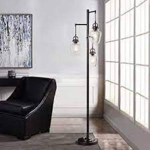 lot 6 image: Basia 3-Light Floor Lamp