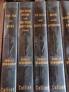 Two Six Volume Sets of Literary Classics Collier Hard Cover Featuring Classics by Ernest Hemingway and Lloyd C. Douglas