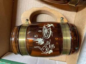 Set of Five Western Mugs and a 8-piece Patio Drink Set