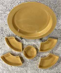 Fiesta Accessory Piece - Yellow Relish Platter and and Serving Set