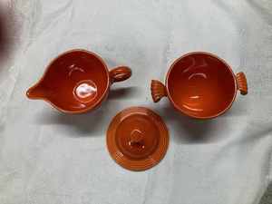 Radioactive Red Fiesta Accessory Creamer Sugar Set
