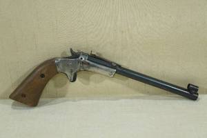 lot 47 image: Vintage J Stevens A&T Co No 35 Target Single Shot .22 Pistol - Spur Trigger - Front Post Sight