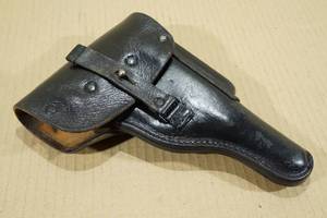 lot 102 image: Black Leather Pistol Holster