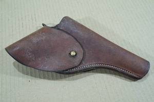 lot 131 image: Brown Leather Pistol Holster with Flap