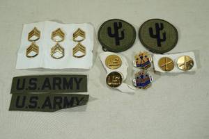 lot 145 image: Assorted Military Patches and Pins