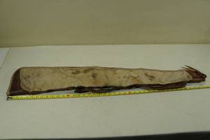 lot 157 image: Vintage Bucheimer Leather and Canvas Long Gun Case