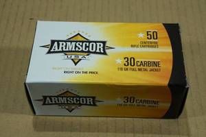 lot 171 image: 50 Armscor .30 Carbine 110 Gr FMJ Ammo